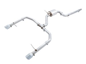 Volkswagen Jetta Performance Exhaust - AWE Tuning - Track Cat Back - Chrome Silver - `18-`21